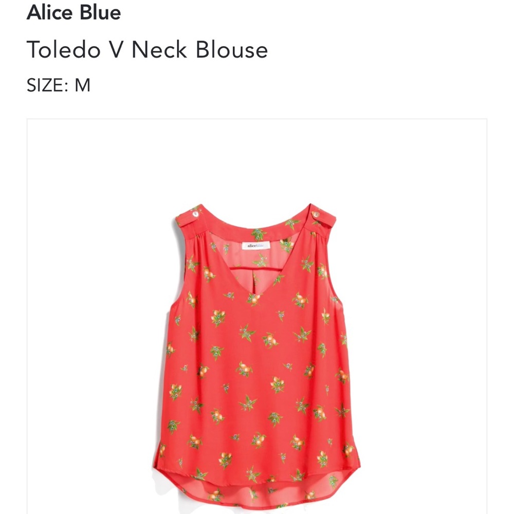 Alice Blue Toledo V-Neck Lemon Blouse